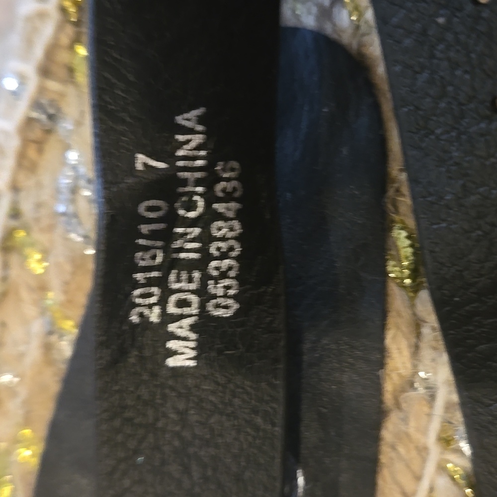 Asos Black Faux Leather Espadrille Sandal Sz 7 - Picture 5 of 7